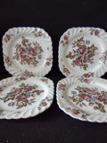 Vintage Johnson Bros England Ironstone Devon Sprays Square Plate (lot 5598)