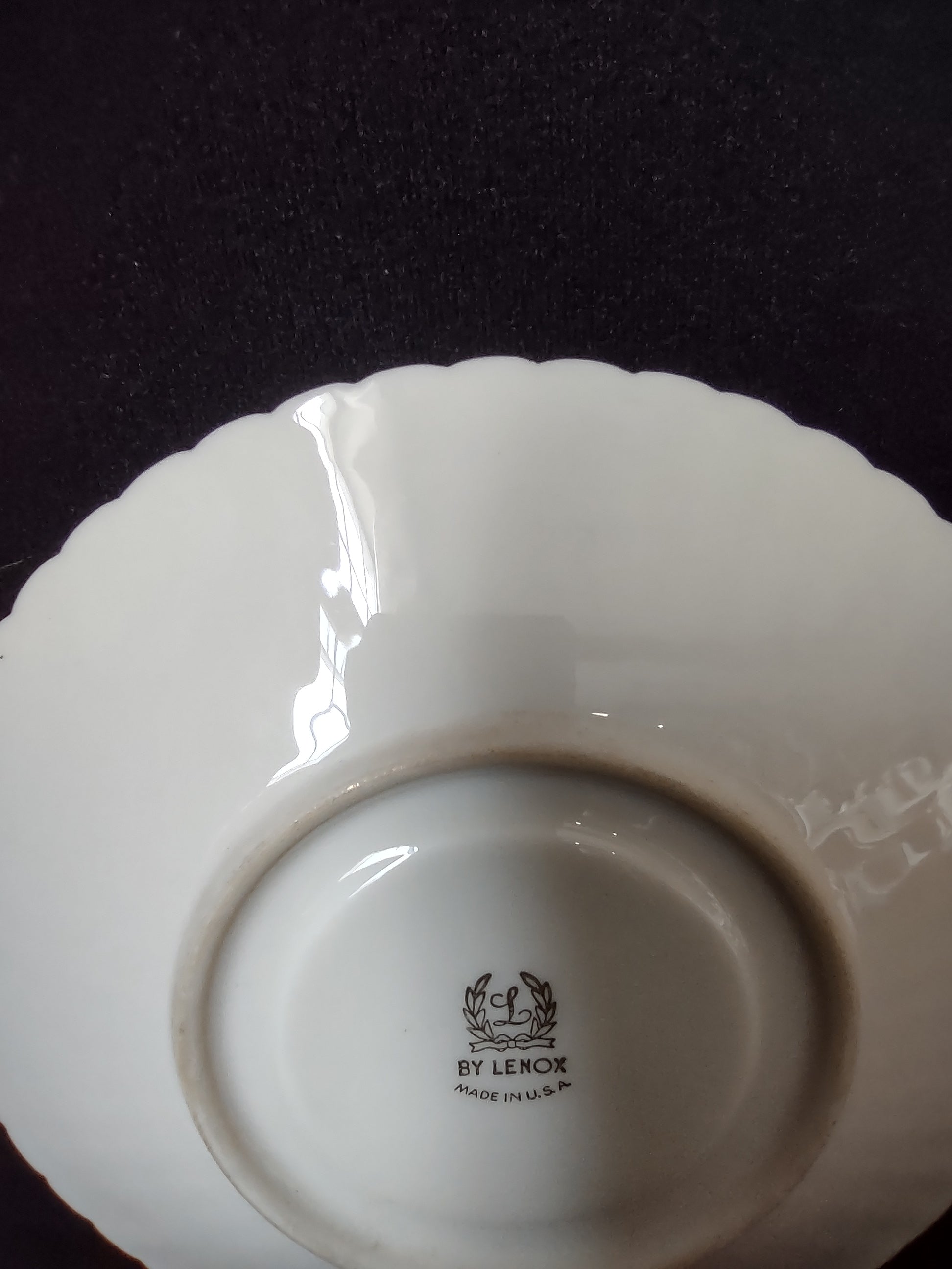Vintage Lenox Cream Gold Trim Saucer ONLY (lot 1876)