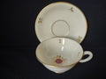 Vintage Rhodora by Lenox Tea Cup with Saucer Rose Flower Gold (lot 1793)