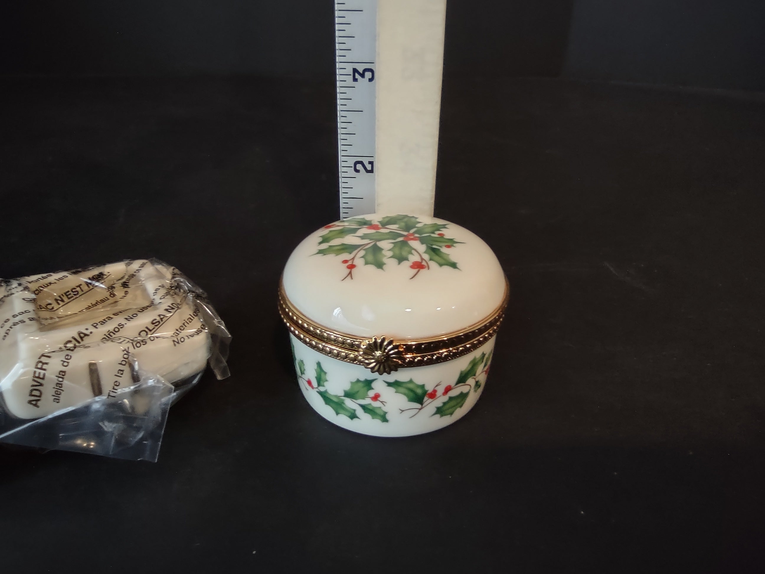 Vintage 2 x Lenox Mini Holley Jewelry Box Small Vase x 3 (1210)