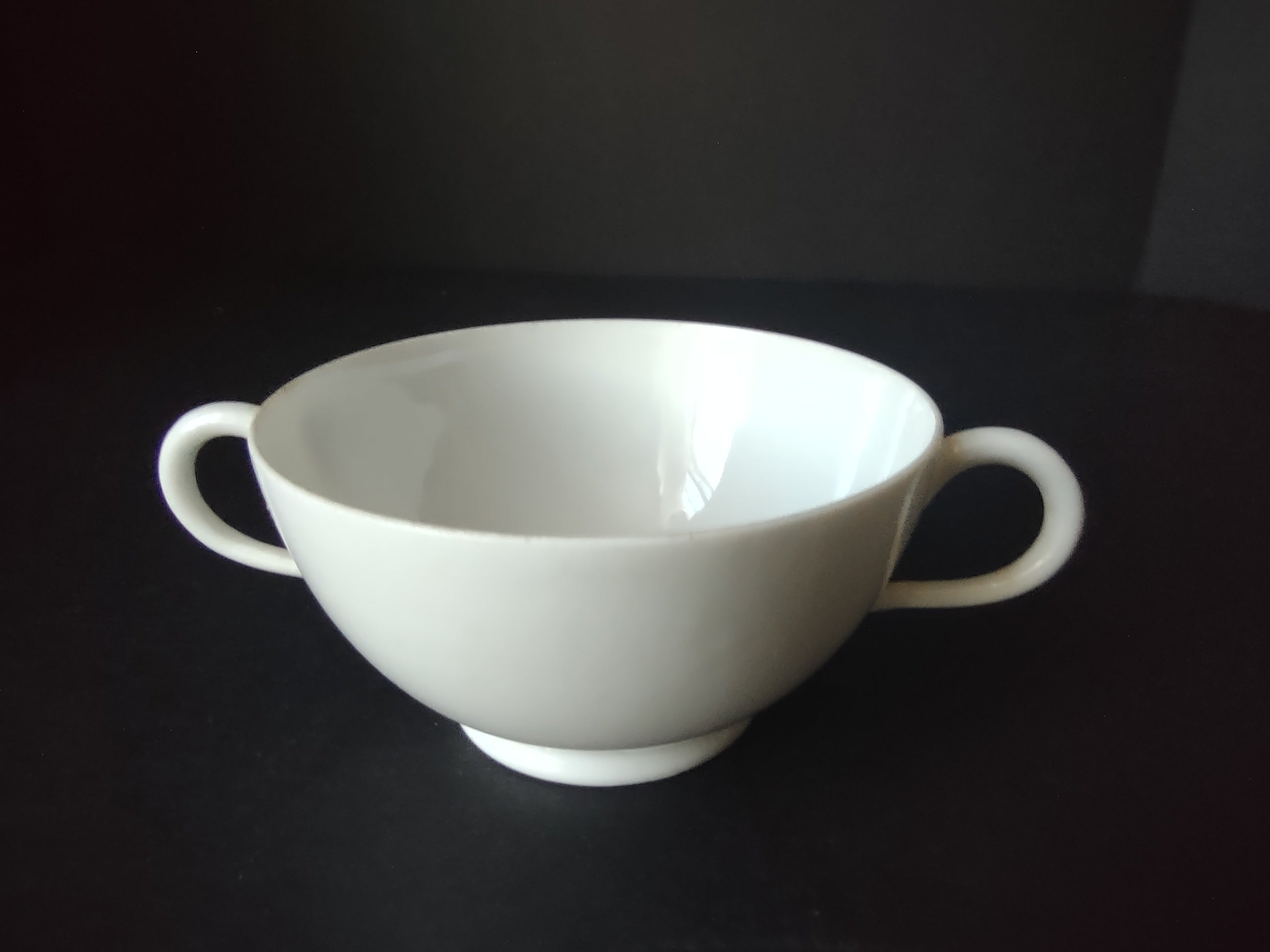 Limoges Porcelain Bouillon Cup ONLY Plain White (lot 1076)