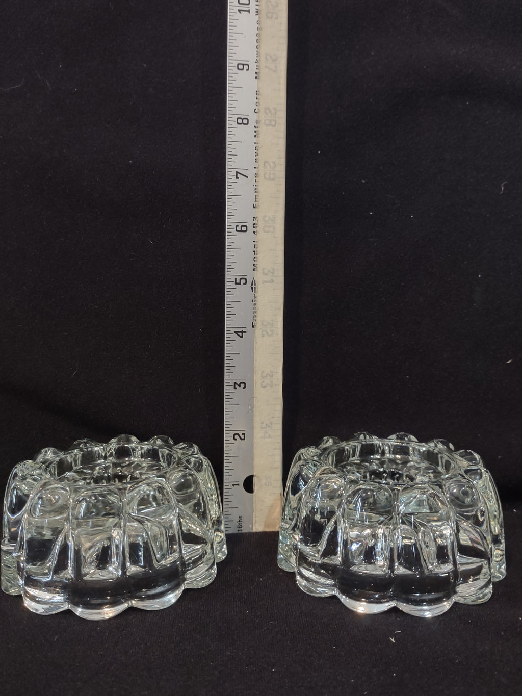 Princess House Crystal Tapered Candle Holders Set of 2 (lot 2873t)