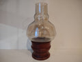 Vintage Hurricane Hollowick Liquid Candle Lamp Windsor Base Clear Hooded Globe