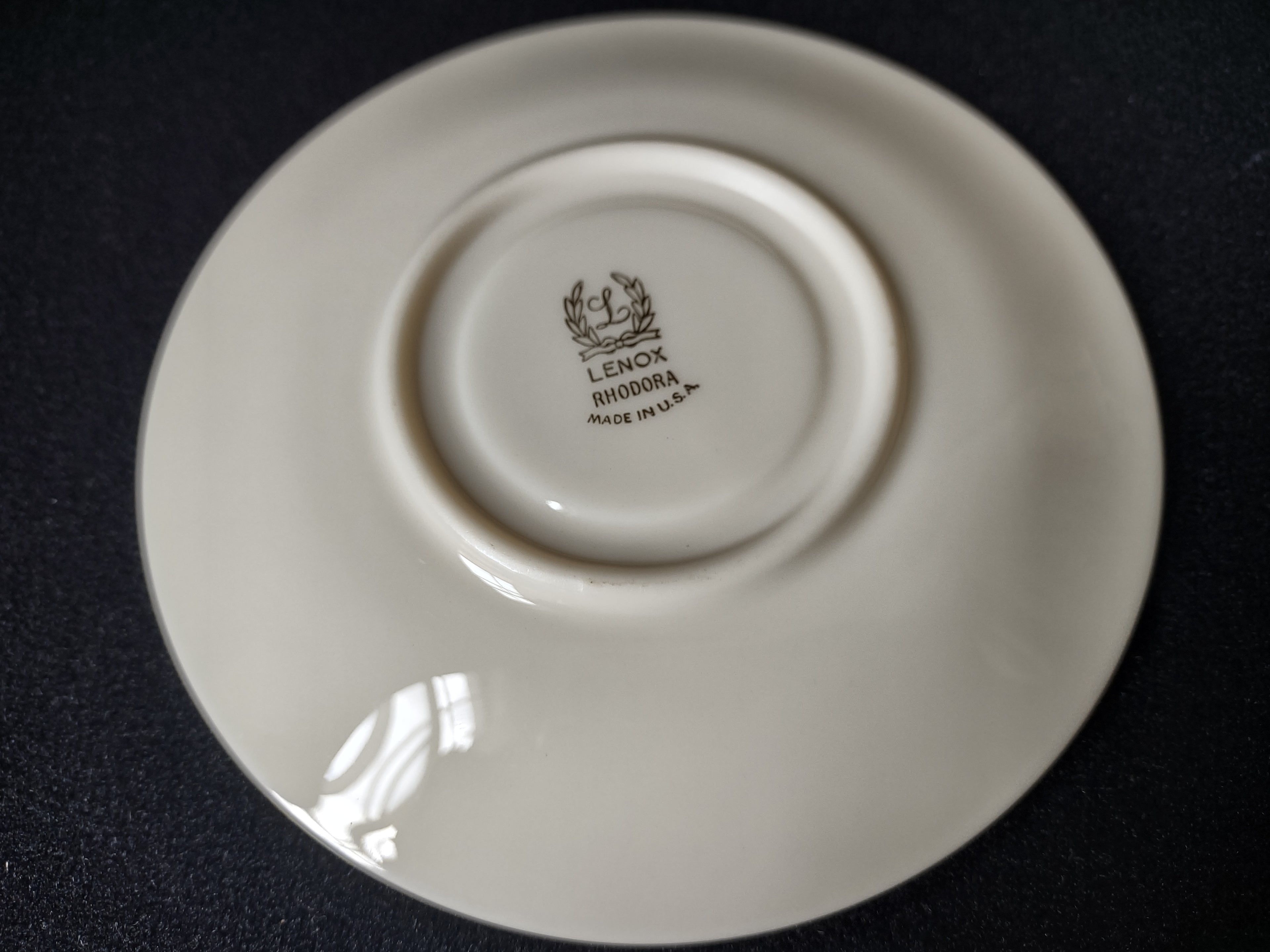 Vintage Lenox Rhodora Saucer ONLY for Demitasse Cup Rose Flower Gold (lot 1796)