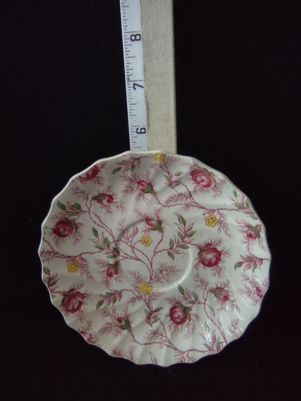 Vintage Copeland Spode Saucer Rosebud Chintz English Countryside (Lot 5772)