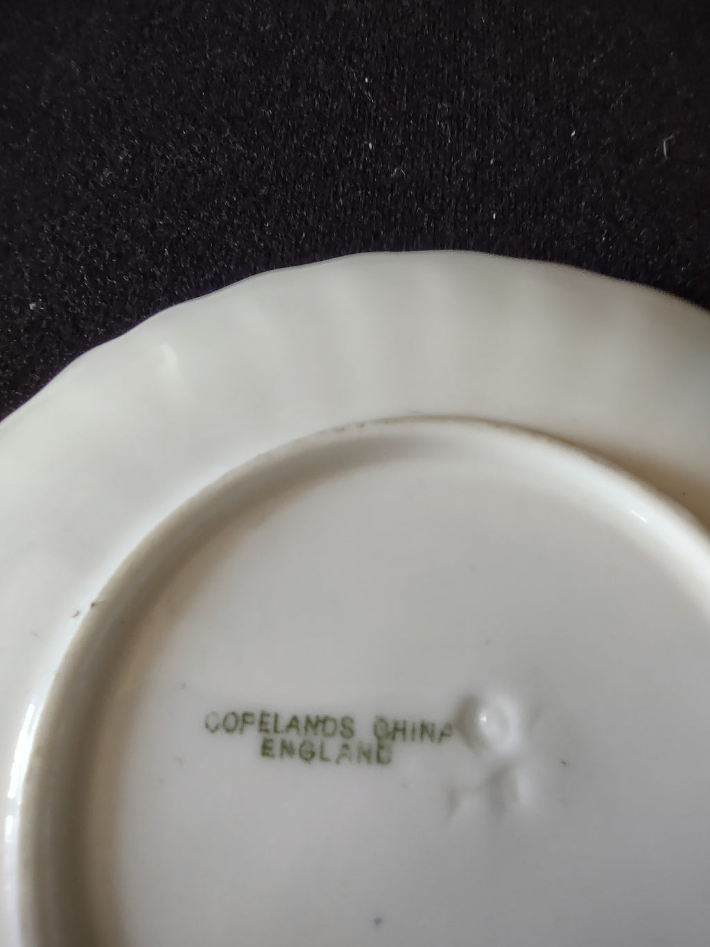 Vintage Copeland Spode Saucer Bone China Blue Fleur De Lis (Lot 5761)
