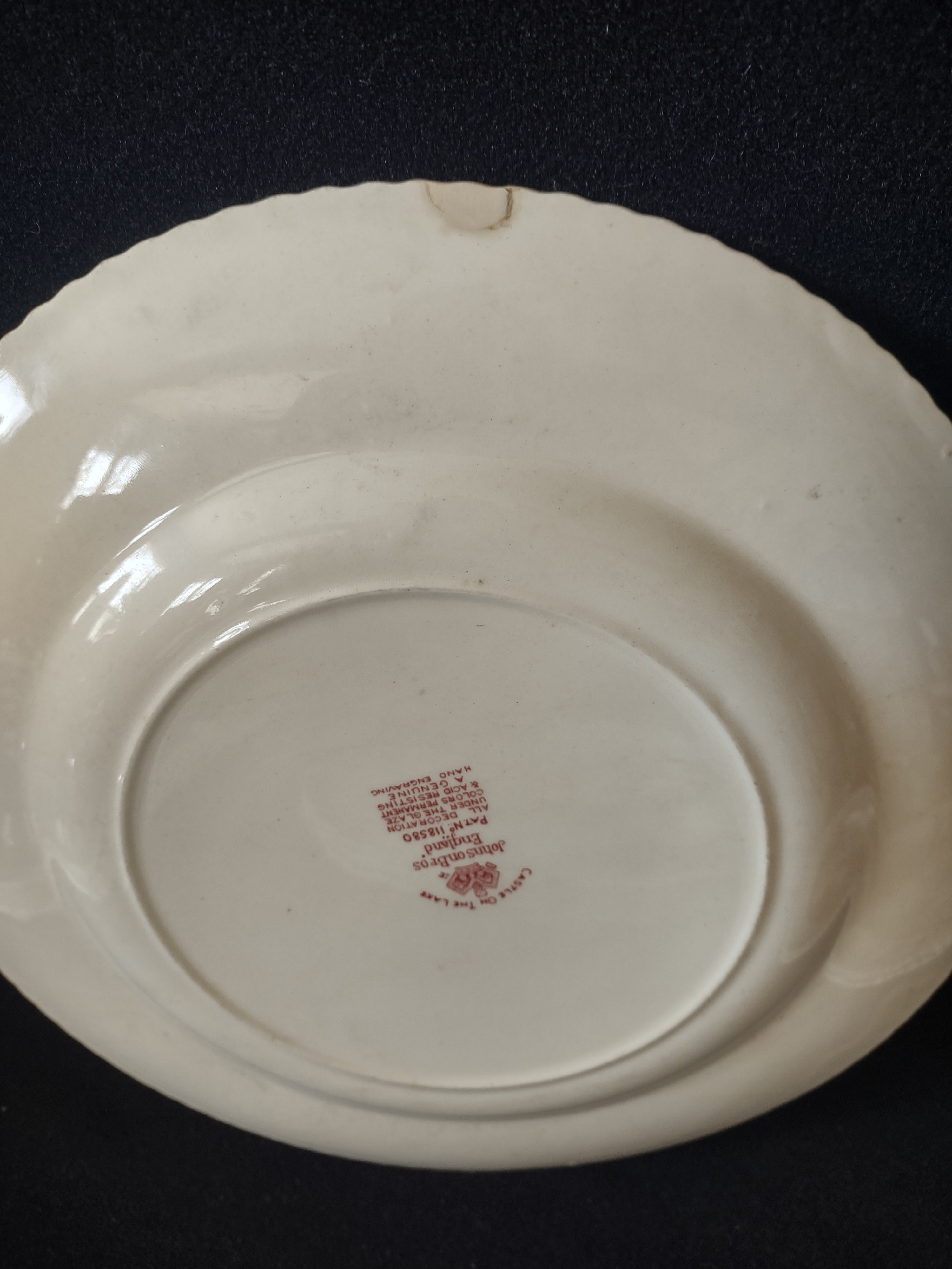 Vintage Castle On Lake Johnson Dinner Plate x 6 English Countryside (lot 5704)
