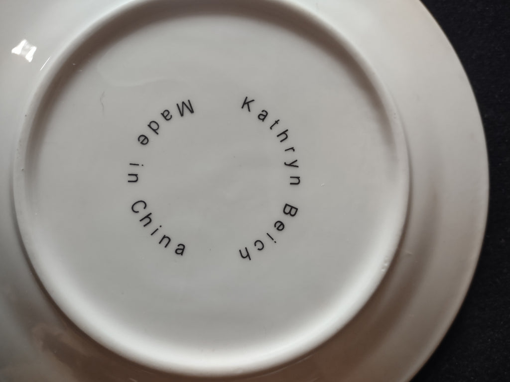 Christmas Winter Snowmen Kathryn Beich Dessert Plates Set Of 4 (Lot 4651t)