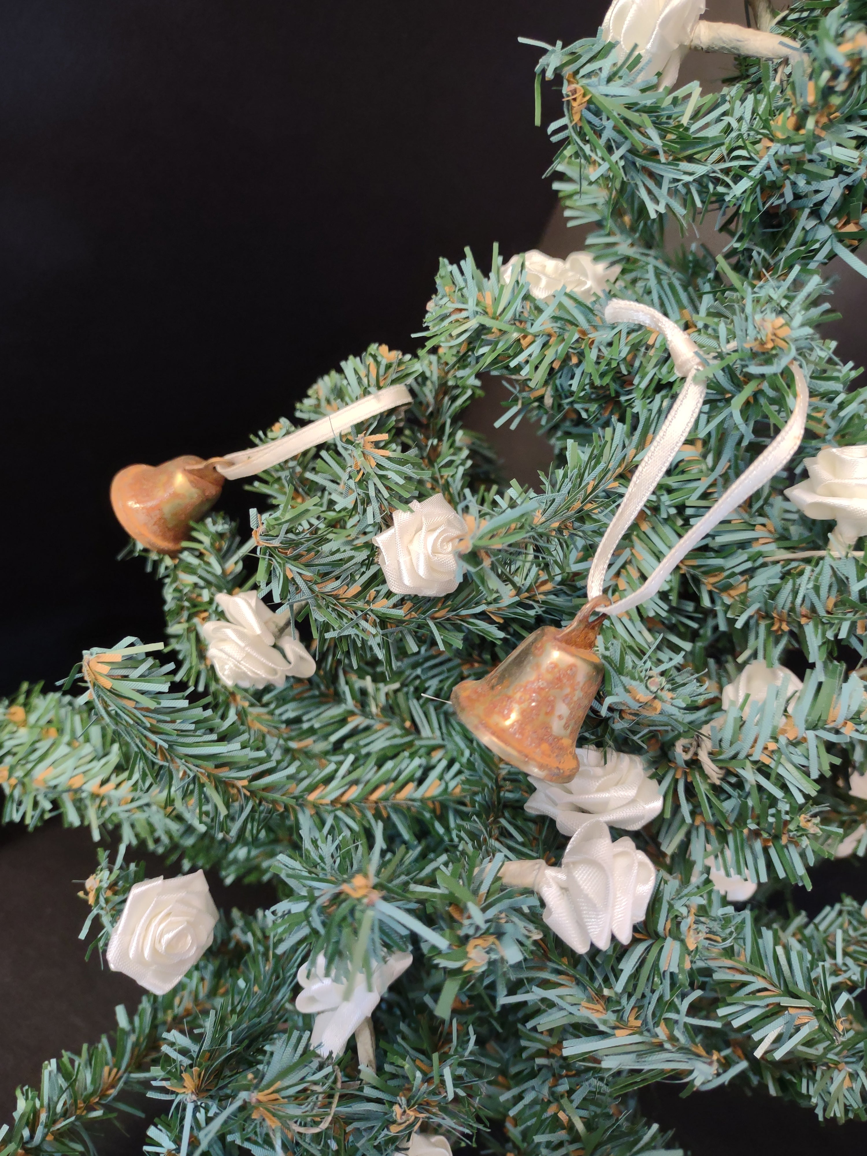 Lot of 3 Christmas Trees 20" Victorian Rose Bells (lot 1567)