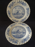 Vintage Johnson Brothers 10" Dinner Plate Ironstone Tulip Time x 2 (Lot 5595)
