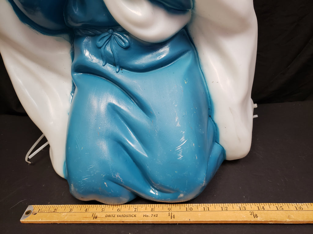 Vintage Christmas Outdoor Blue Mary Blow Mold 26" (lot 2264)