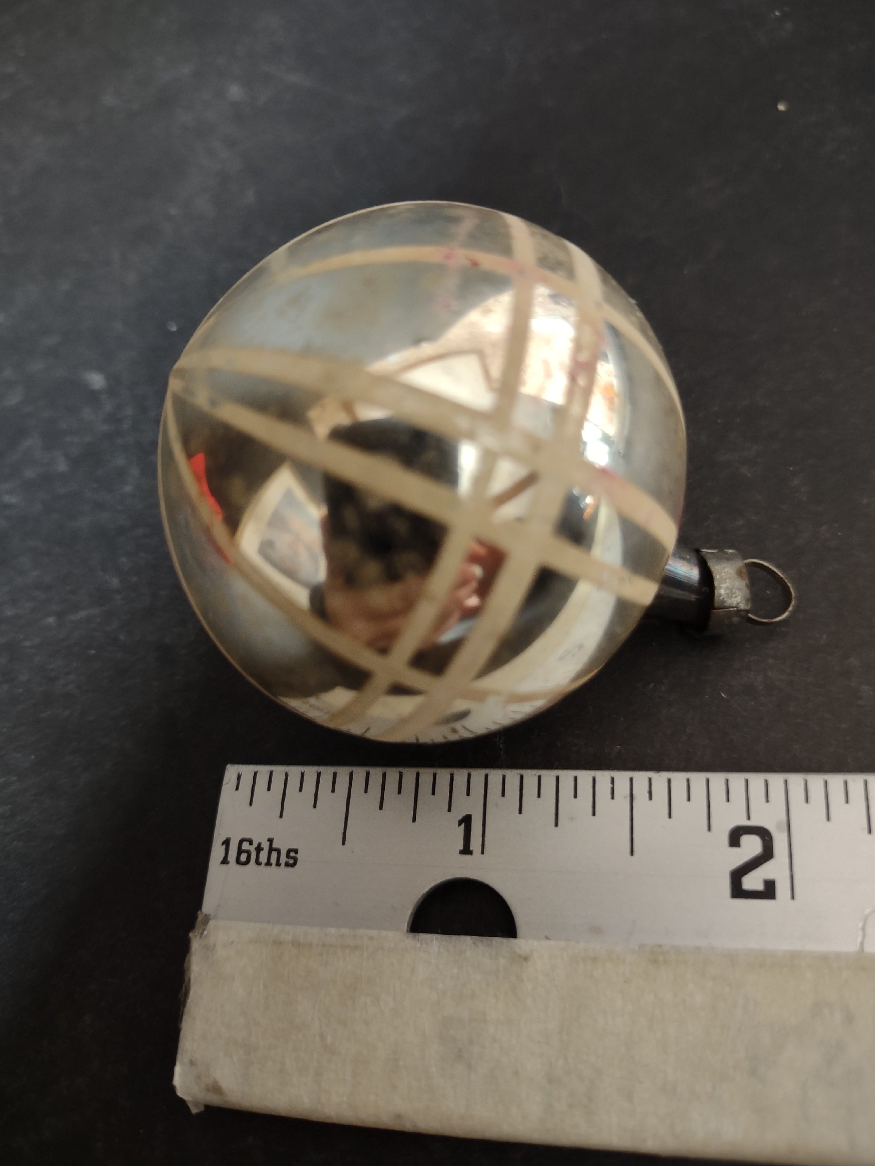 Vintage Christmas Ornament Bulb Shiny Brite 1-3/4" IMPERFECT (lot 3460)