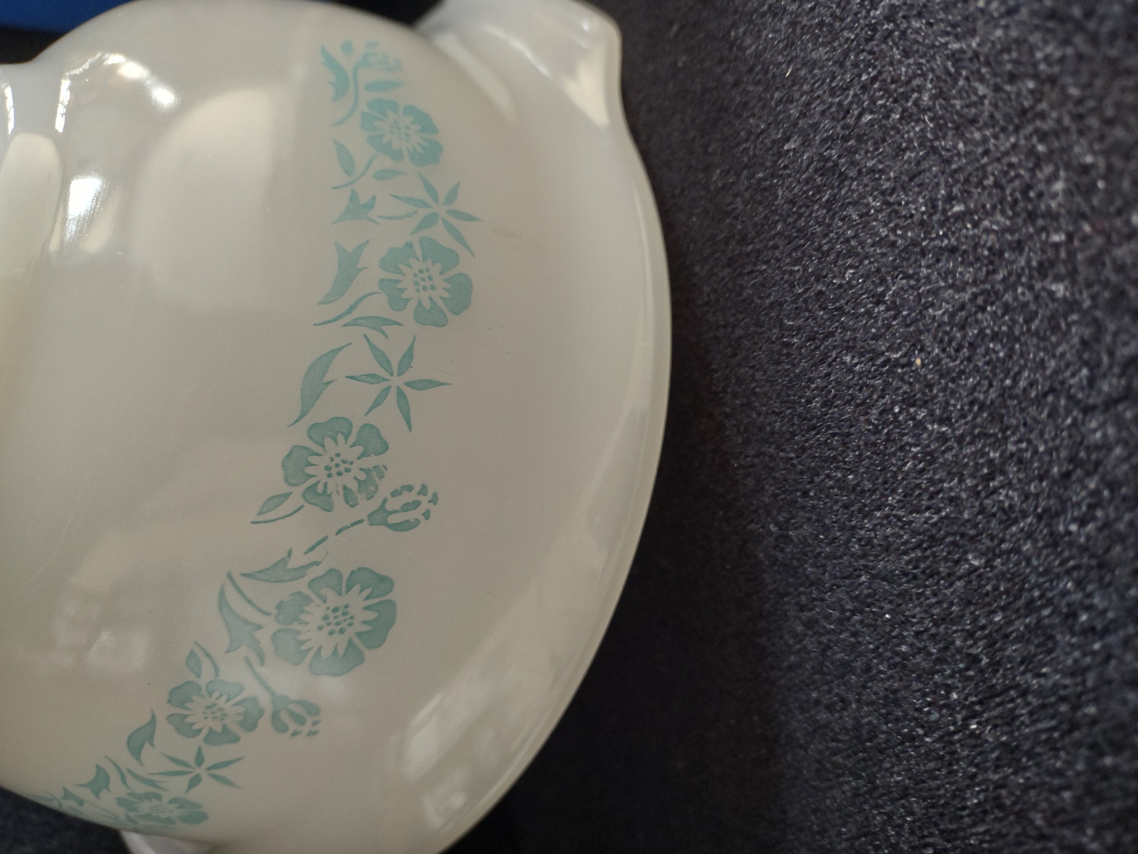 Vintage Maid Of Honor 1.5 Pt Cinderella Mixing Bowl Turquoise Floral (Lot 5312)