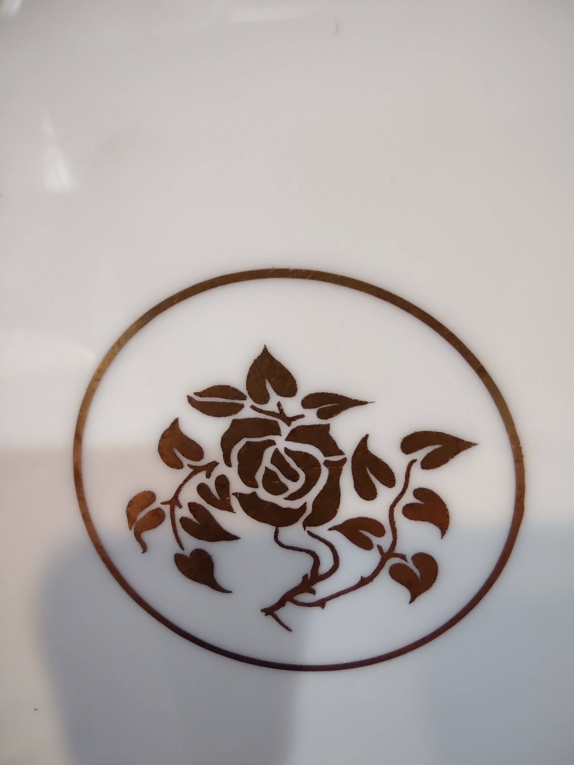 Vintage Minton Gold Rose Dessert Plate England Bone China Gold Trim (Lot 5428)