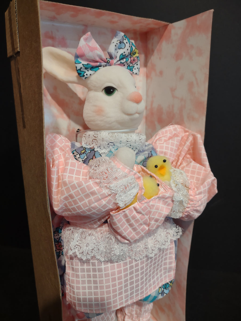 Dandee Musical Animated Girl Pink Bunny Rabbit Easter (lot 2550c)