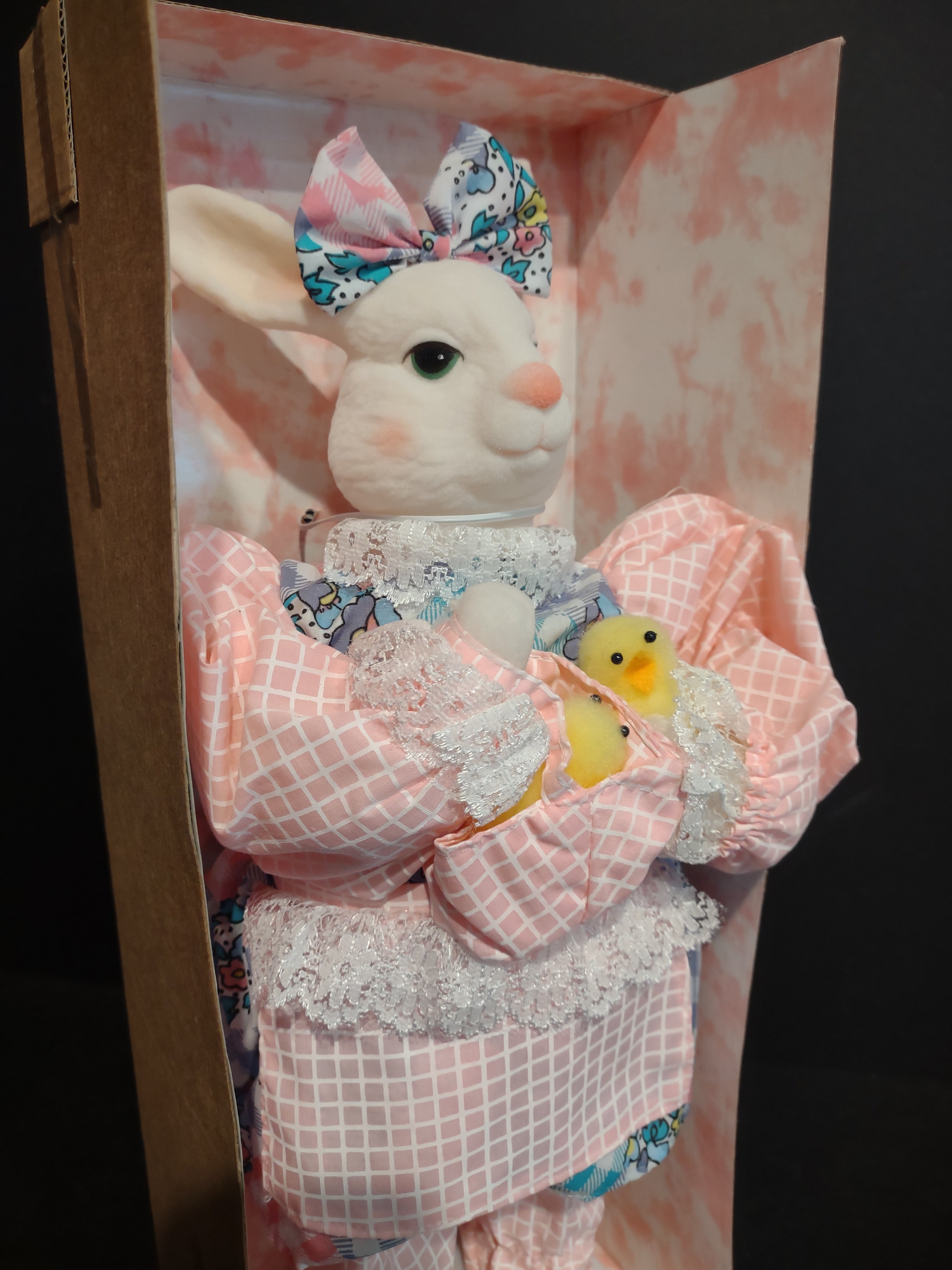 Dandee Musical Animated Girl Pink Bunny Rabbit Easter (lot 2550c)
