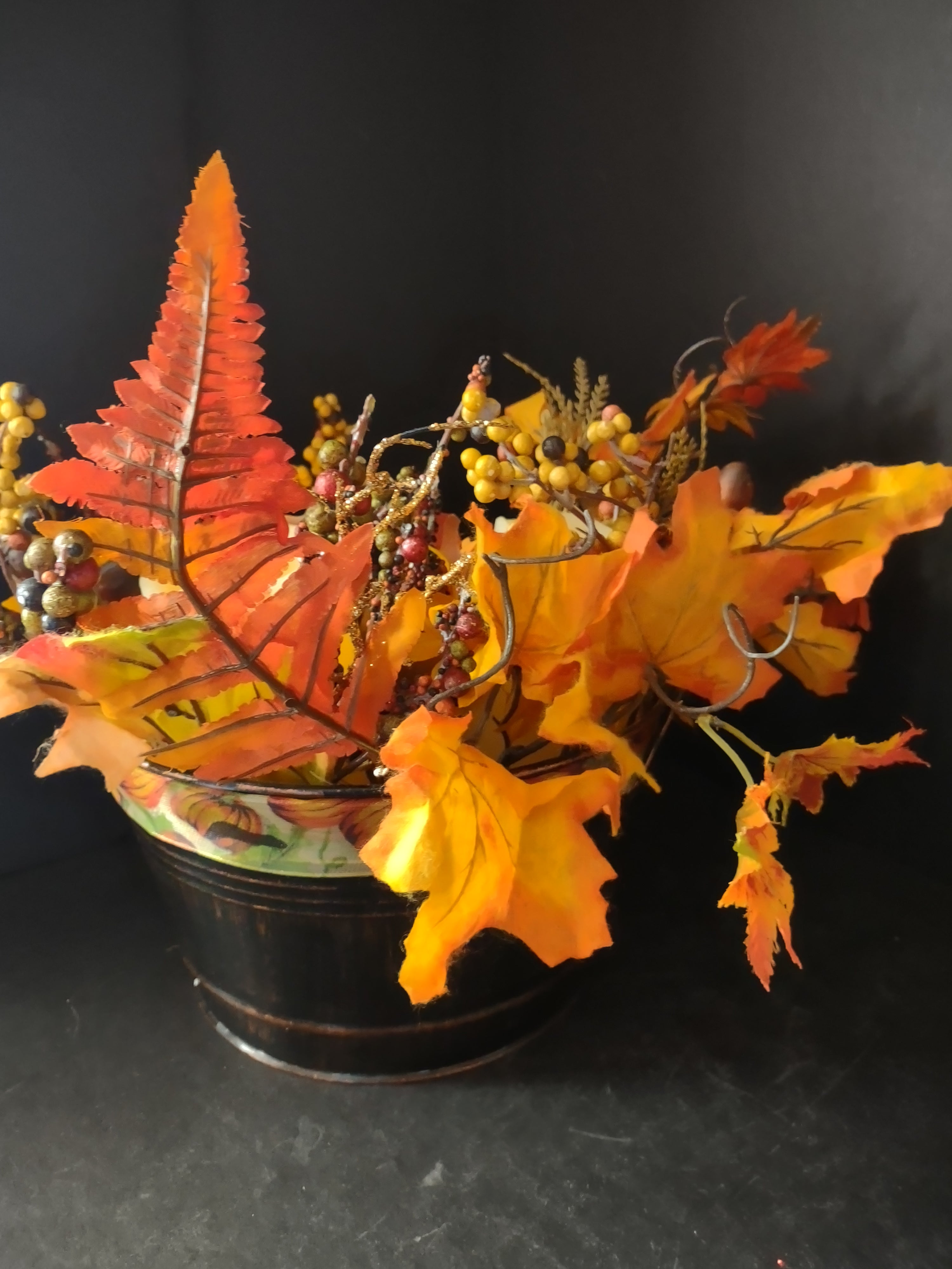 Halloween Thanksgiving Fall Centerpiece LED Flickering Candle w/Remote (Lot 3136
