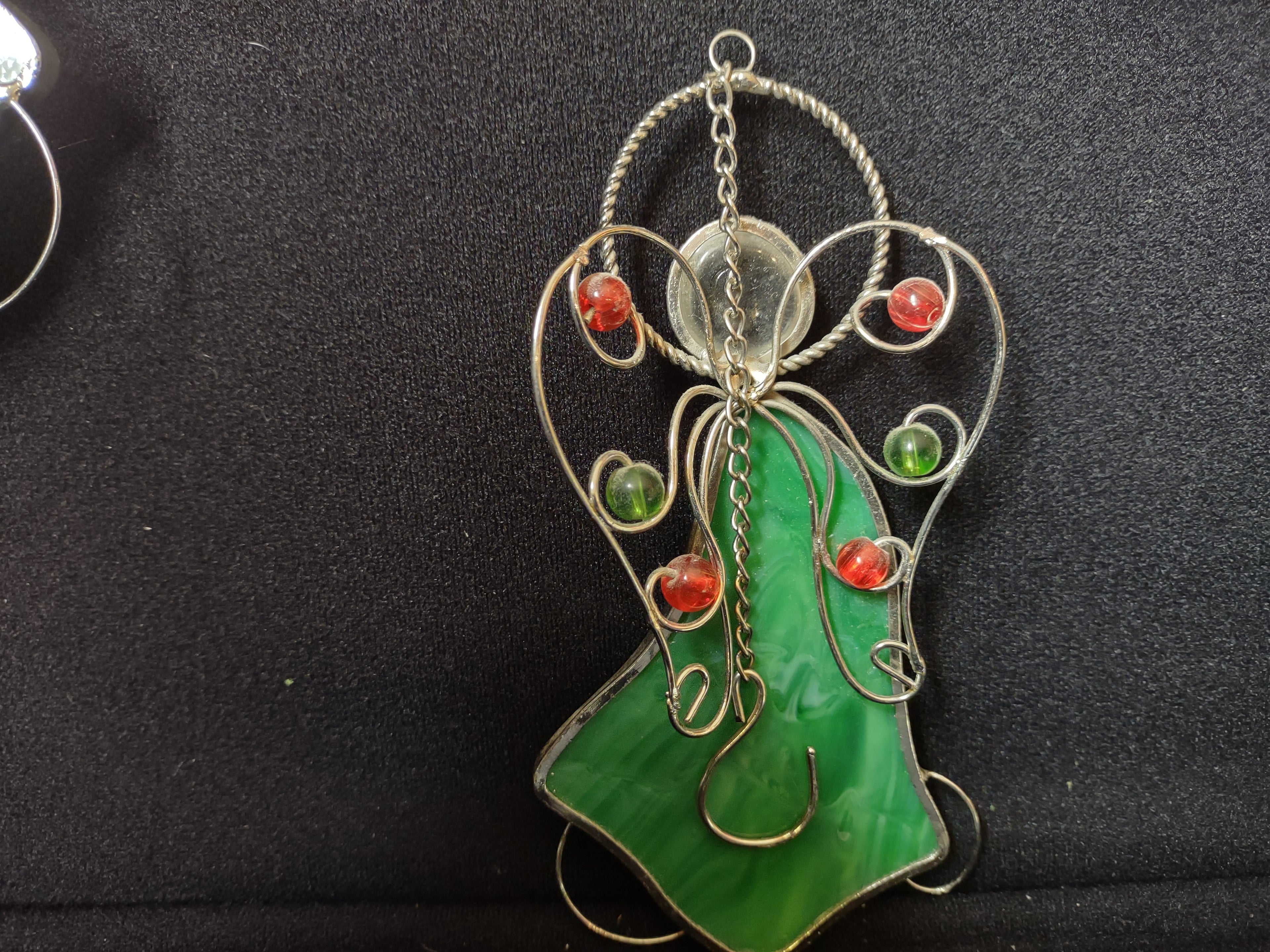 Set of 3 Christmas Angel Ornaments Plastic (lot 1646)