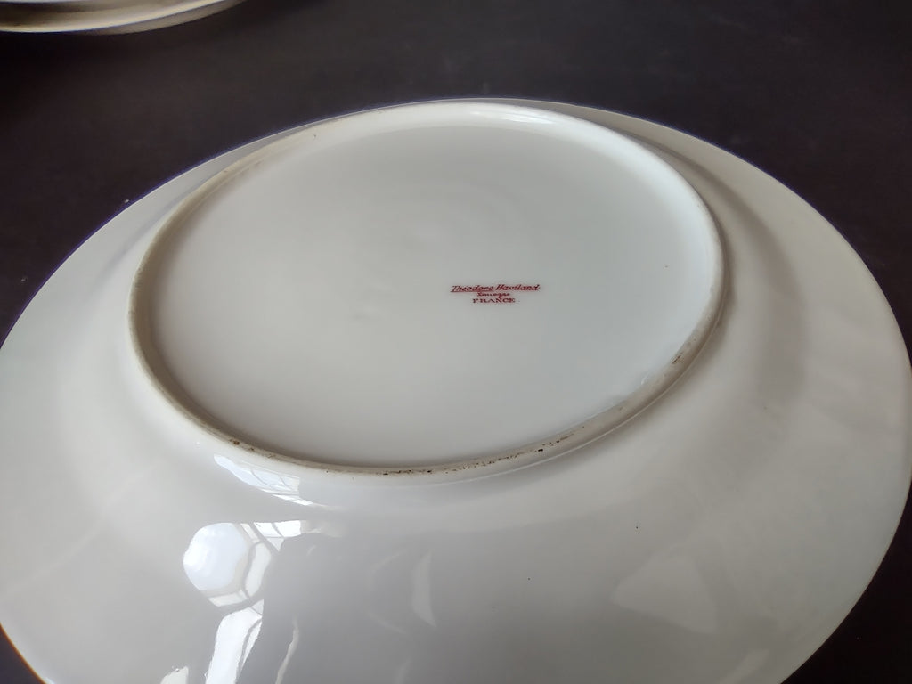 Haviland Limoges Pink Spray Dinner & Bread/Butter Plate (lot 921)