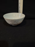 Vintage Chinese Porcelain Bowl Calligraphy Longevity Happiness (Lot 5351)