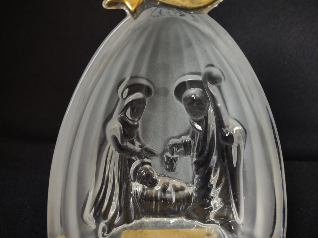 Mikasa Golden Stars Nativity Scene Glass 5" (lot 1581)