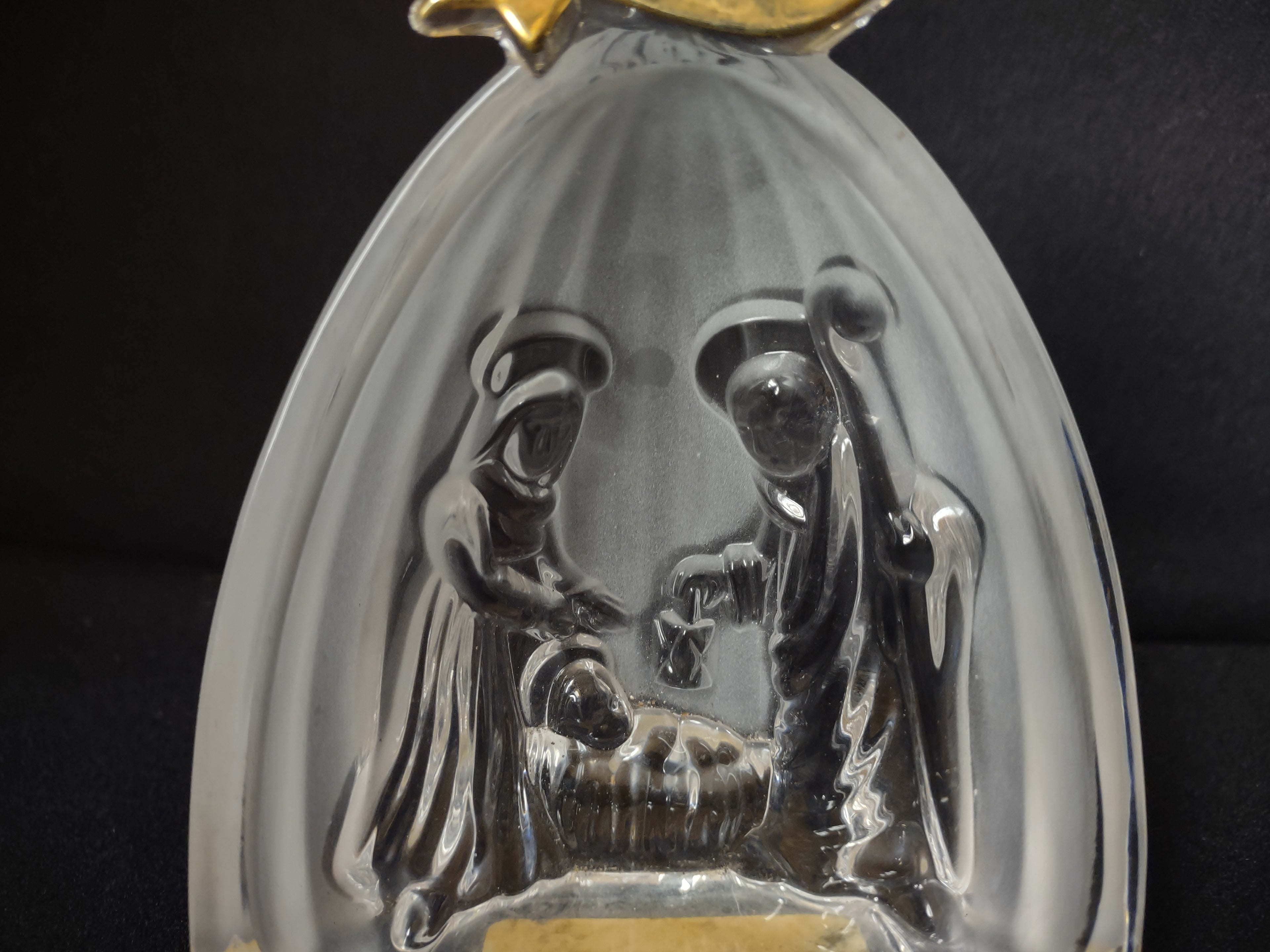 Mikasa Golden Stars Nativity Scene Glass 5" (lot 1581)