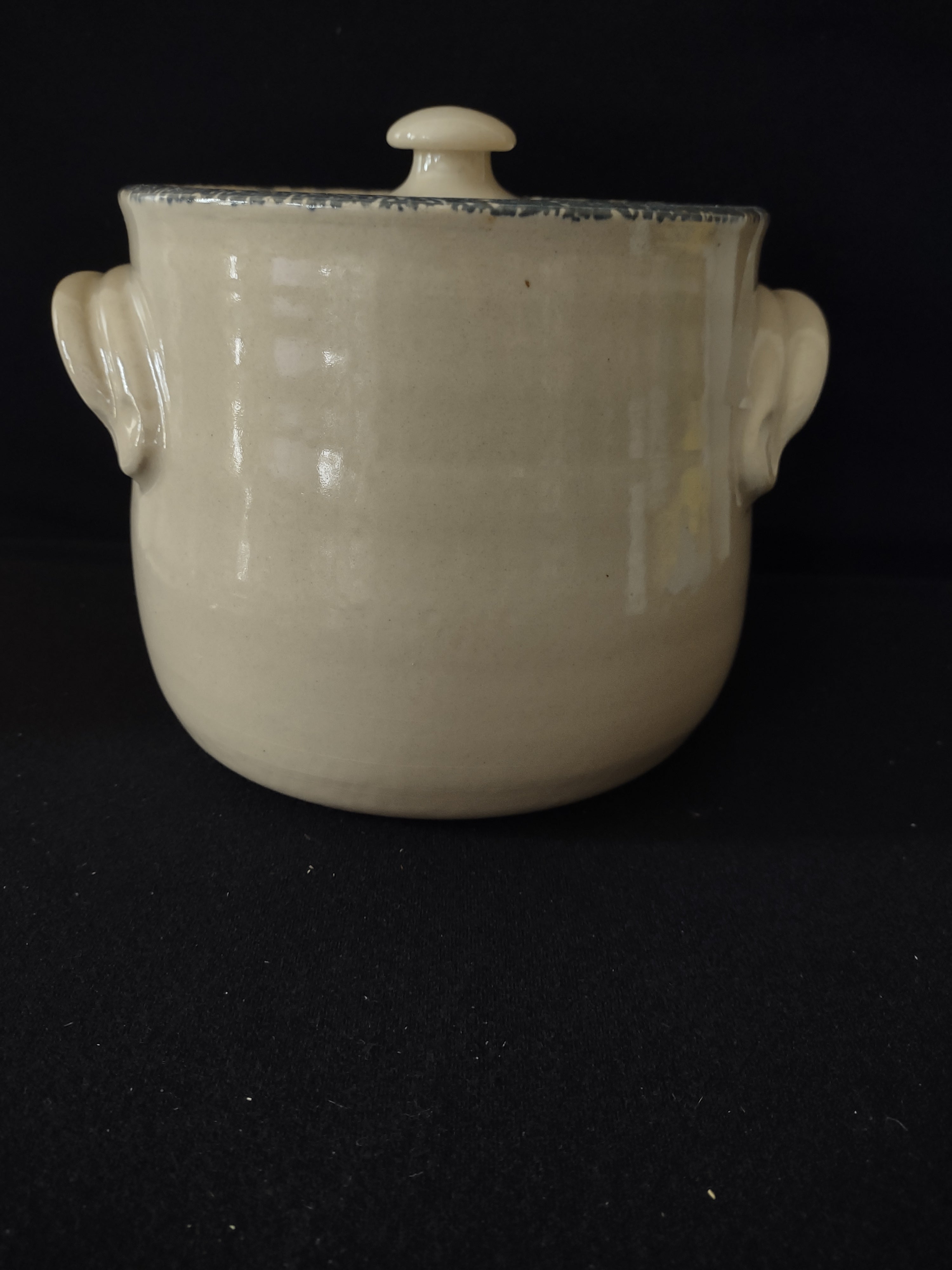 Vintage Home Garden Party Magnolia Collection Stoneware Canister Lid (Lot 3745)