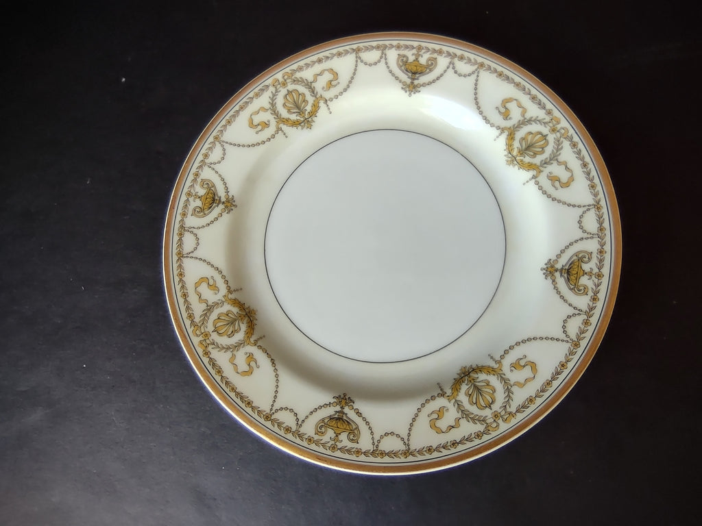 Haviland Limoges Eugenie 8 x Bread Plate Yellow Laurel Swag Ribbon (lot 940)