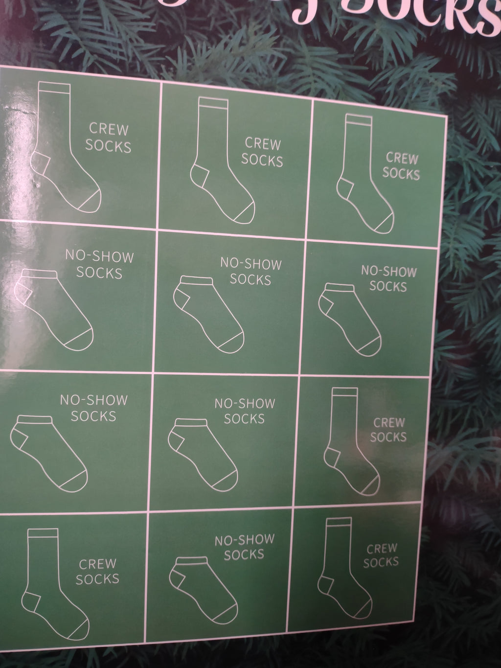 Christmas 12 Days of Socks Women size 6-11 (lot 2484c)