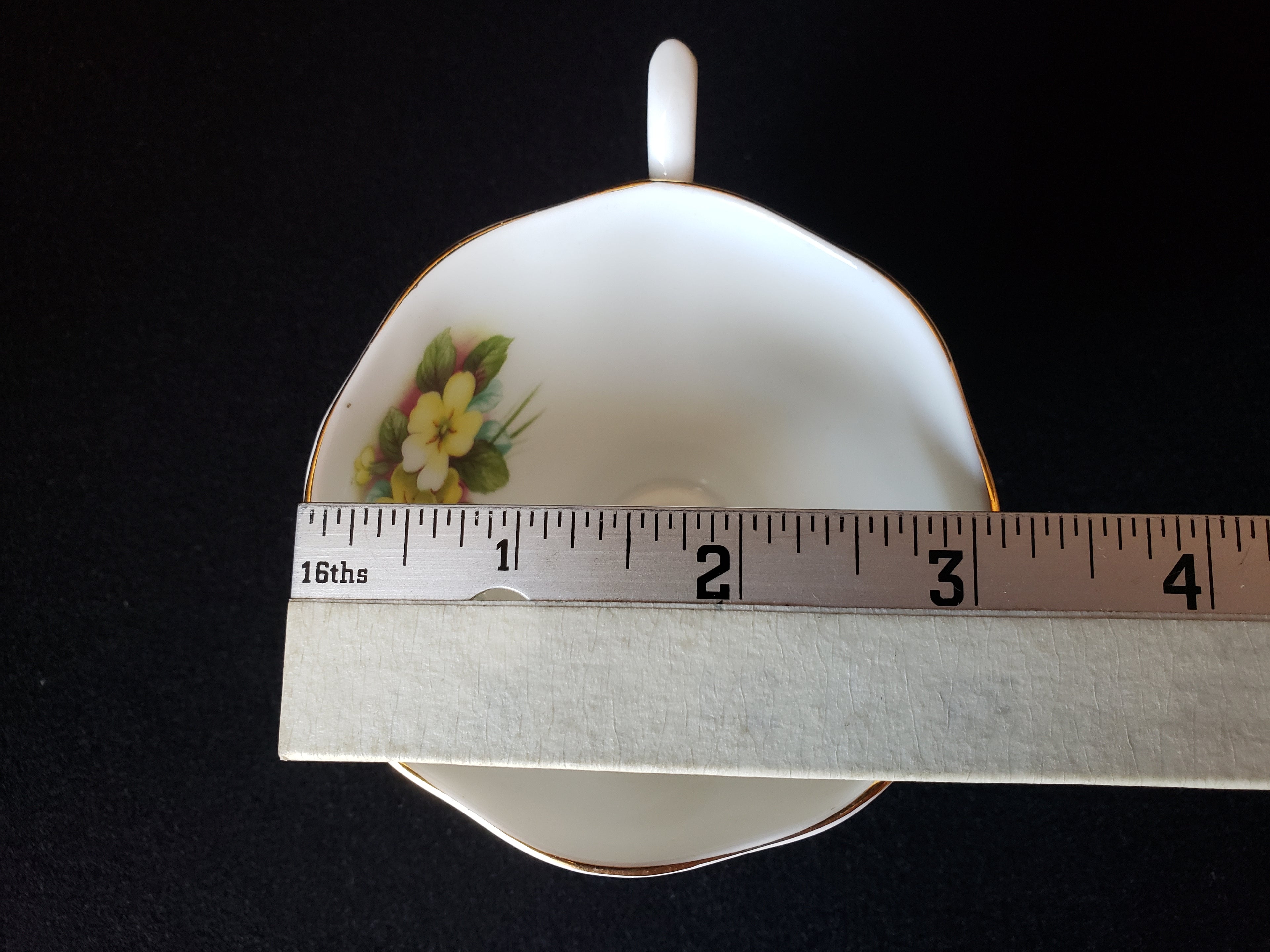 Vintage Royal Albert Floral Primula Demitasse Cup with Saucer (lot 2037)