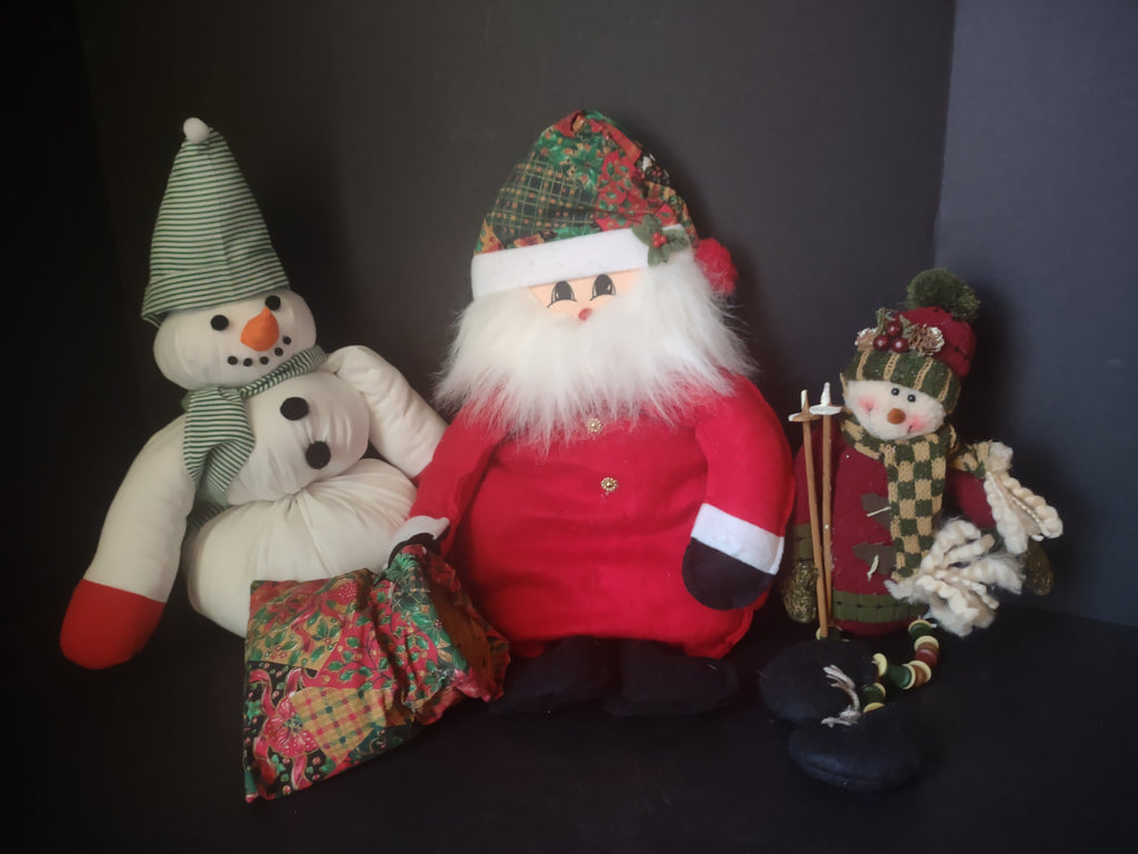 Set of 3 Santa Snowman Christmas Decor (lot 1510)
