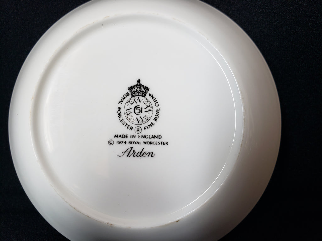 Vintage Royal Worcester Arden Small Coaster Dish 4" Gold Trim (lot 2080)