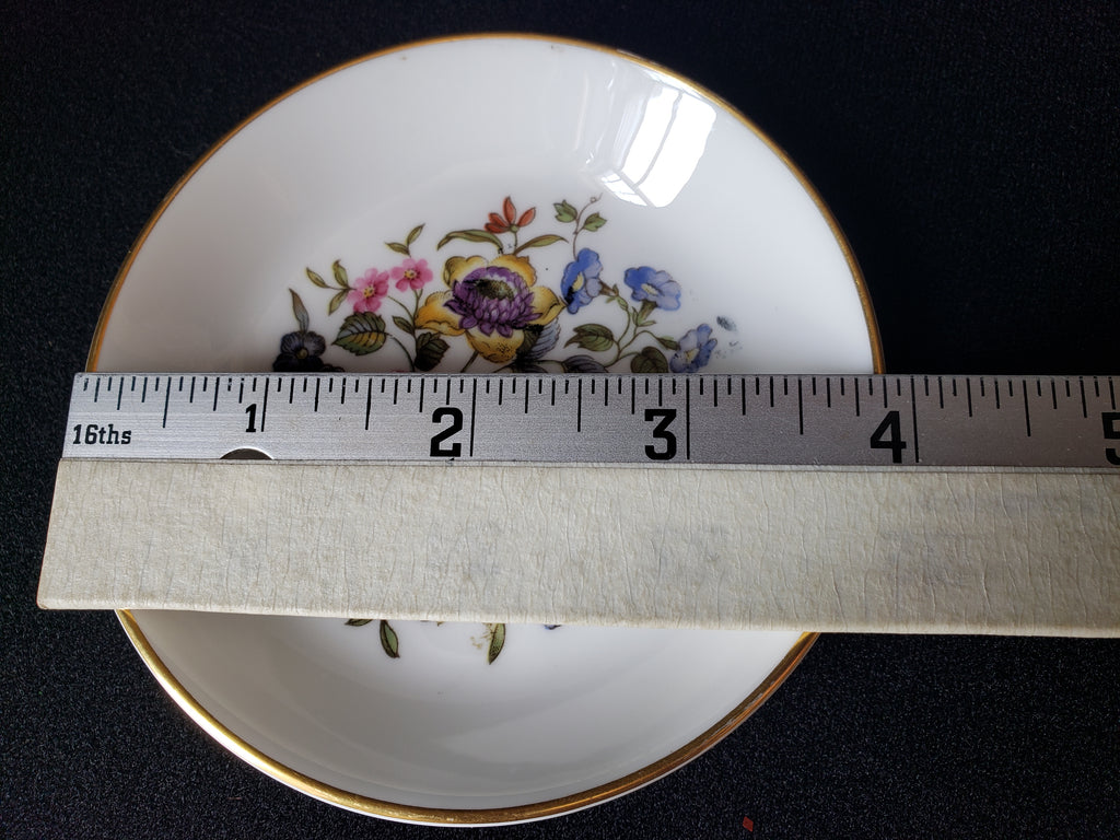 Vintage Royal Worcester Flower Roses Design Coaster Small Dish 4" (lot 2065)
