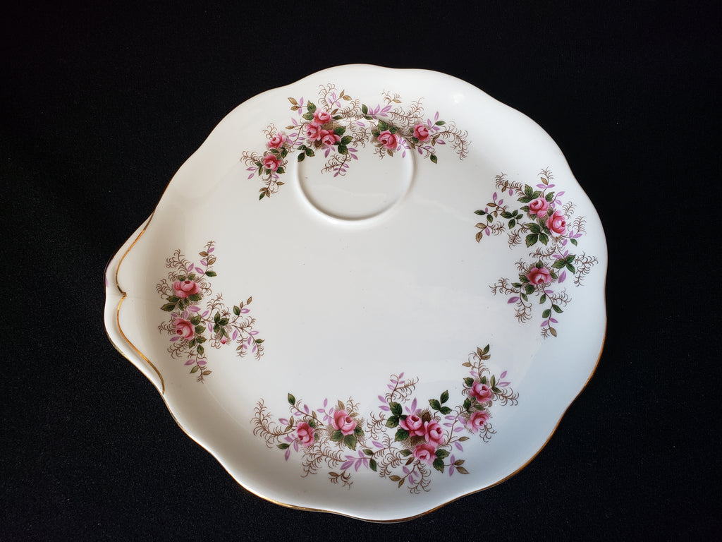 Vintage Royal Albert Dessert Plate Lavender Rose Gold Trim (lot 2044)