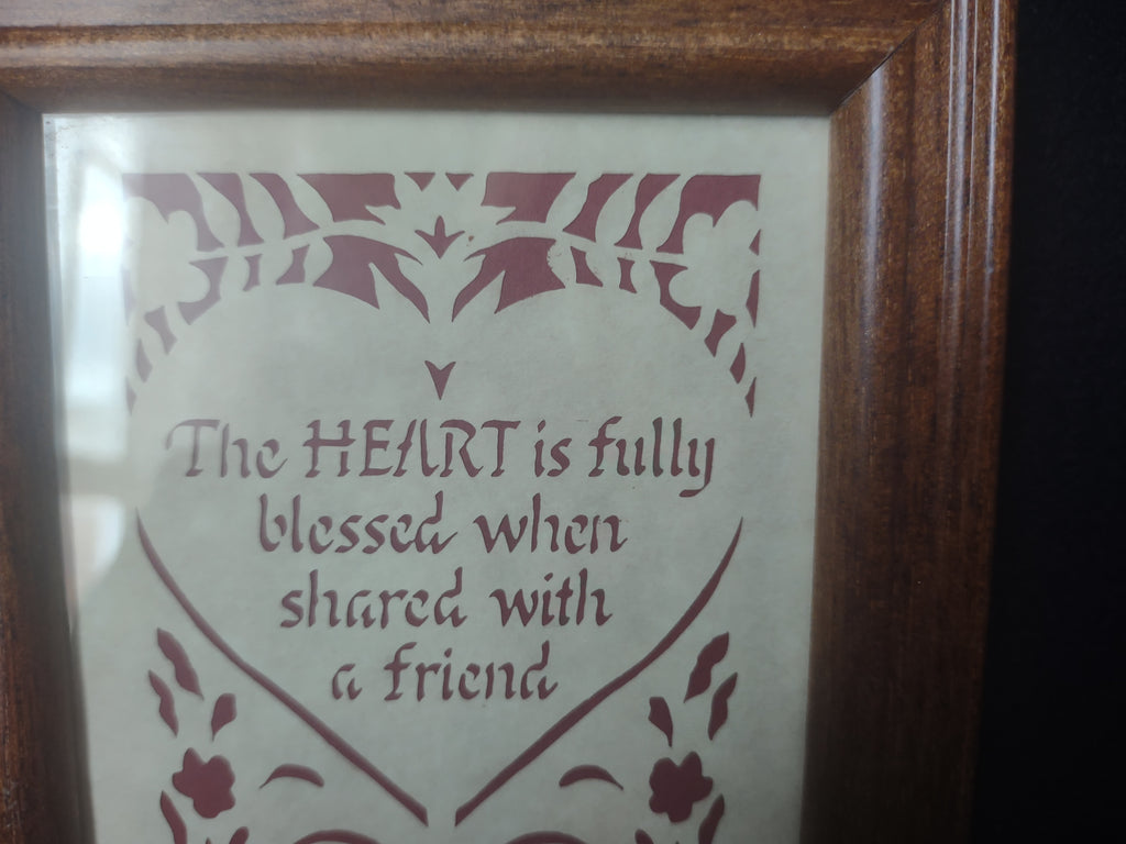 Vintage Designs with Scissors Picture Heart Blessed Friend (lot 1777)
