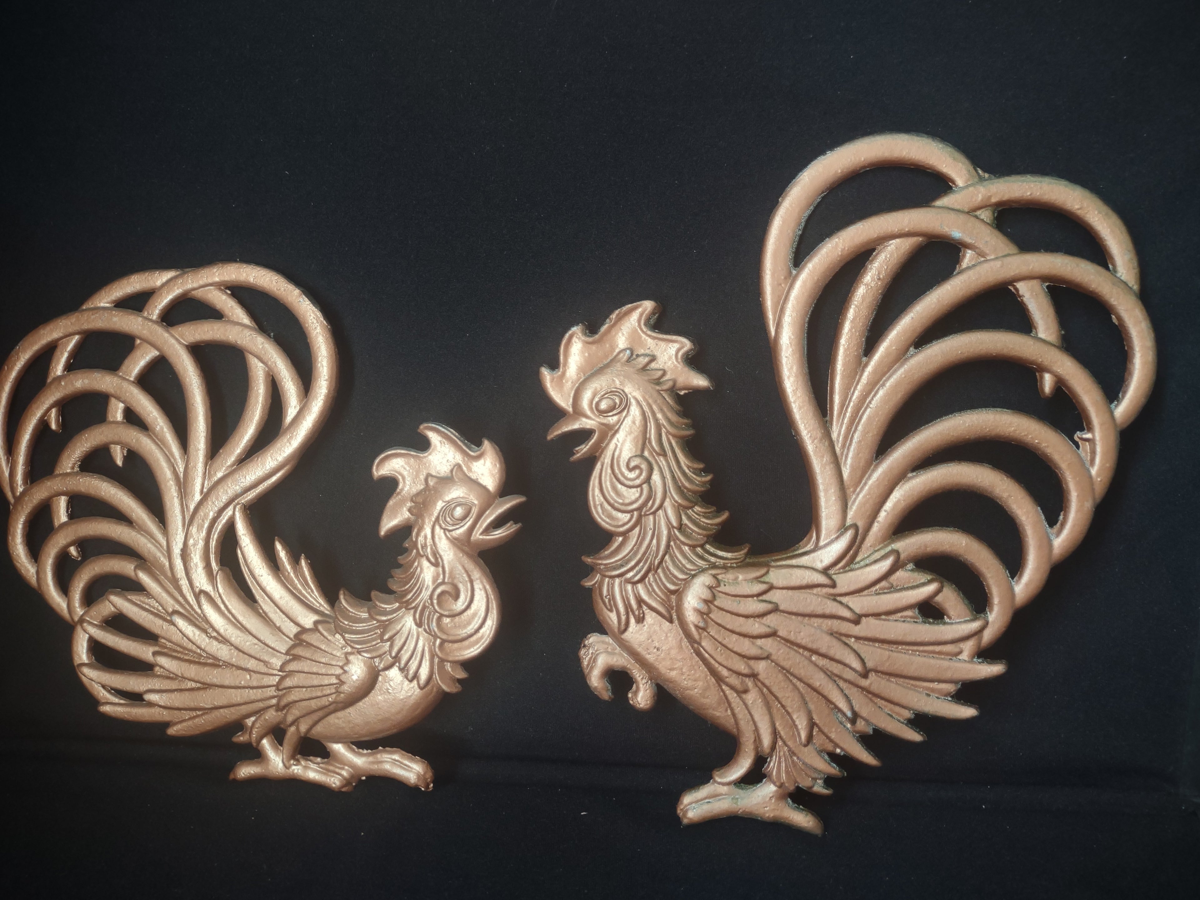 Vintage Metal Wall Rooster Primitive Farm Cottage (lot 1769)