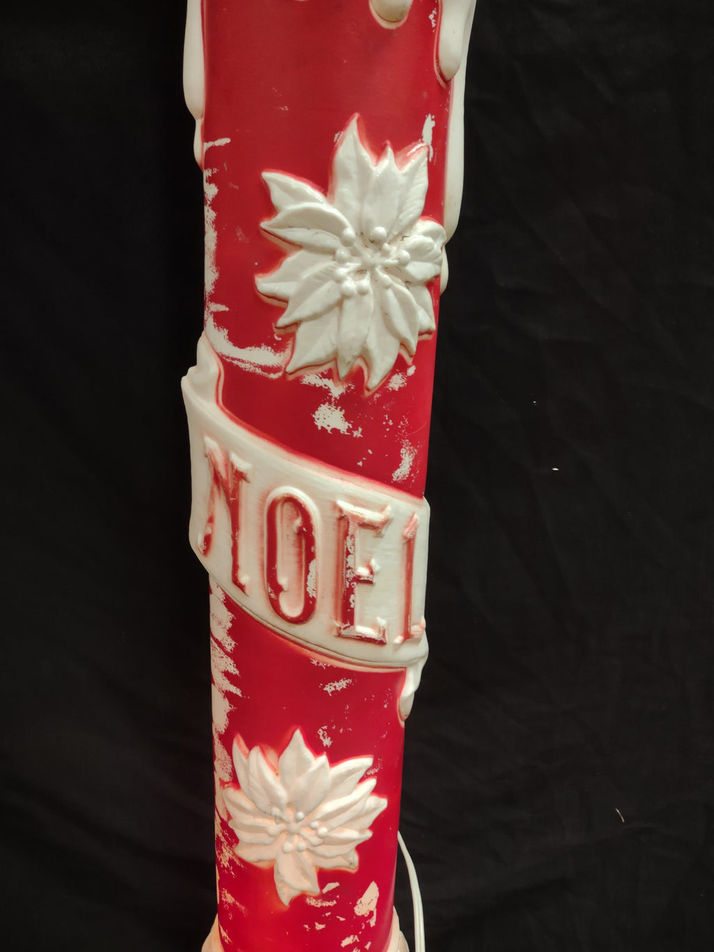 Vintage Christmas Blow Mold Candle Noel 39" (lot 2337)