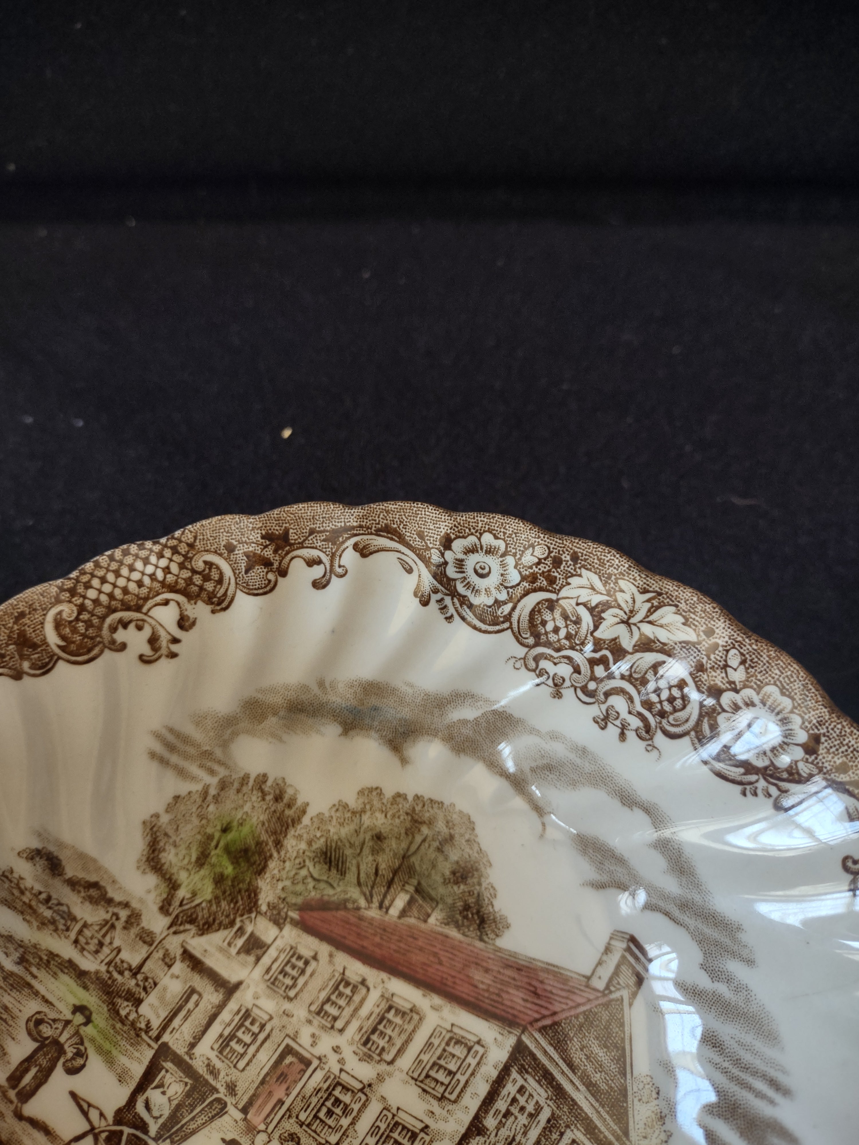 Vintage Johnson Bros Cereal Bowl Pennsylvania Fieldstone Heritage Hall (Lot 5533
