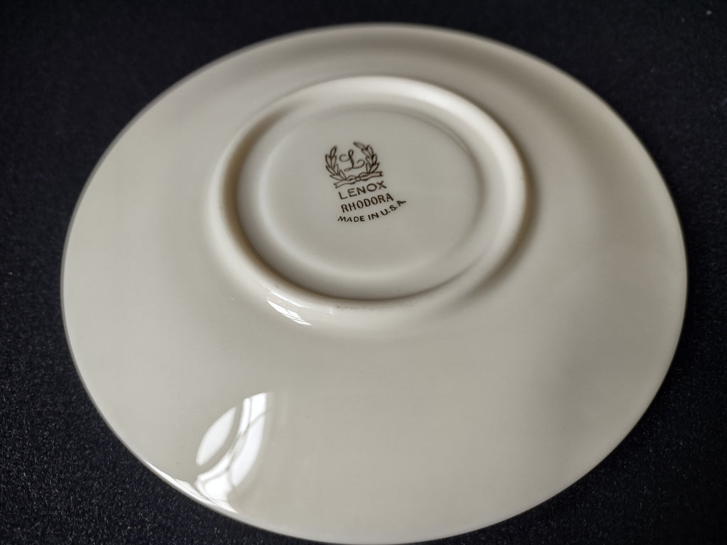 Vintage Lenox Rhodora Saucer ONLY for Demitasse Cup Rose Flower Gold (lot 1796)