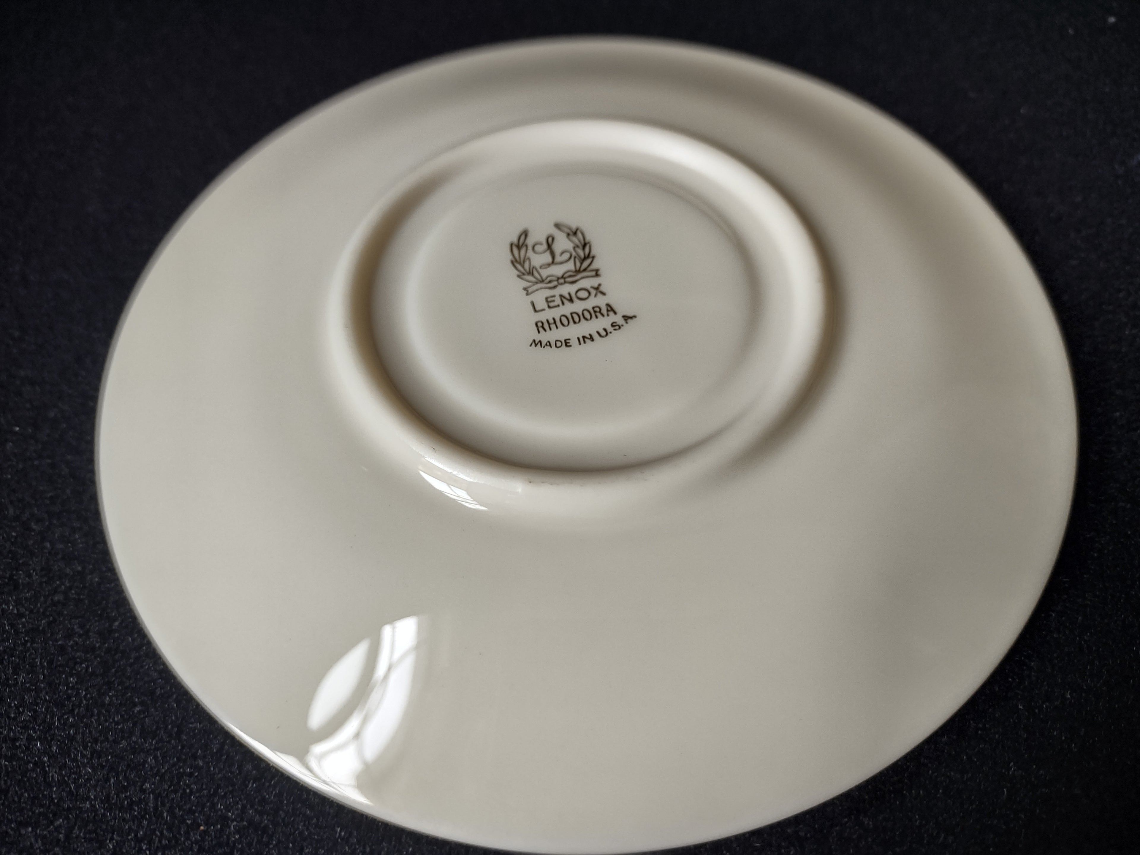 Vintage Lenox Rhodora Saucer ONLY for Demitasse Cup Rose Flower Gold (lot 1796)