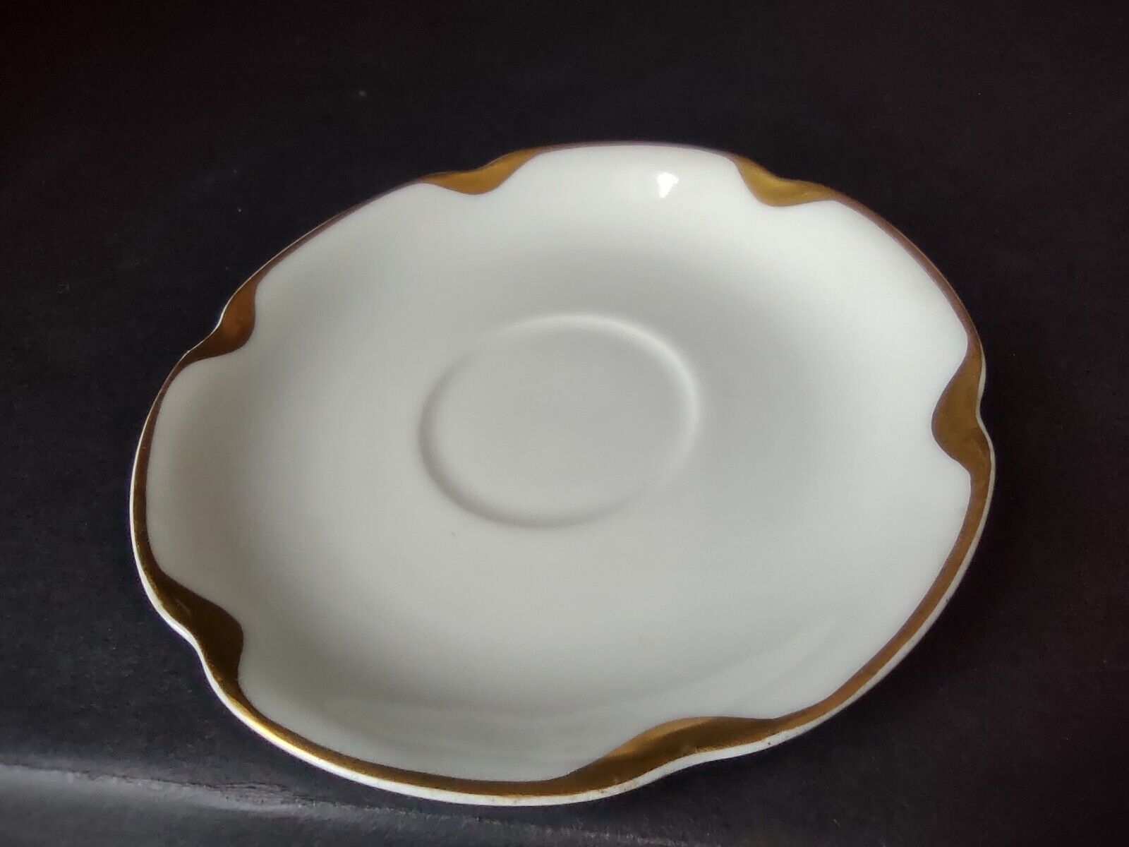 Haviland Limoges Silver Anniversary Gold Trim Saucer Plate 5-1/2" (lot 660)