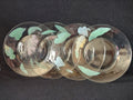 Vintage Clear Glass Floral 8" Salad Plate x 4 (lot 5285)