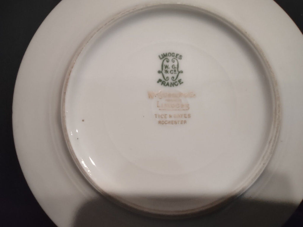 Wm Guerin France Limoges Bread/Butter Plate 6-1/4" Gold Trim (lot 685)
