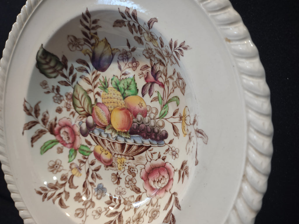 Vintage Johnson Pomona Windsor Ware Soup Bowl x 4 England Ironstone (lot 5608)