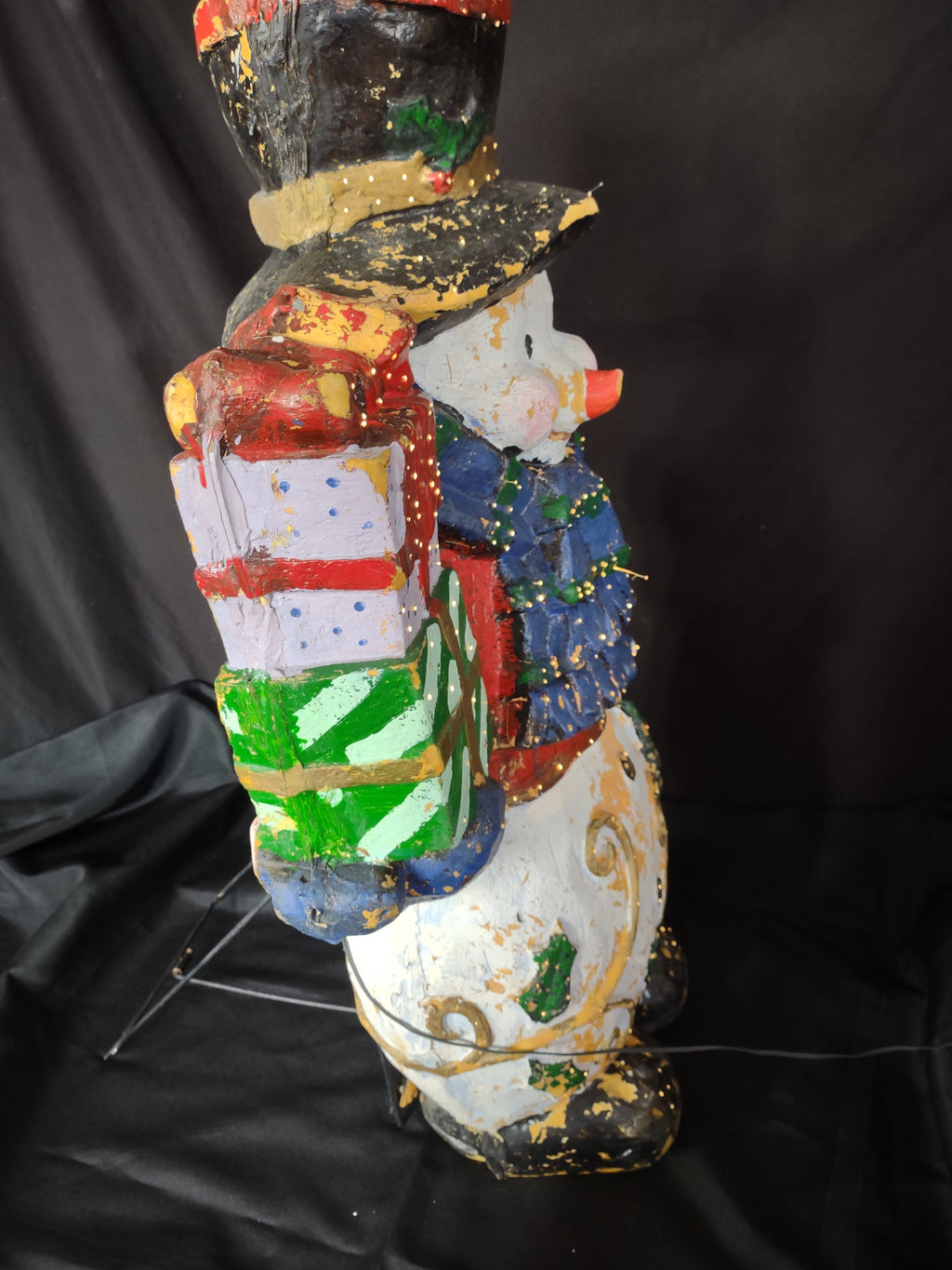 Vintage Fiber Optic Christmas Snowman Outdoor 32" (lot 3172c)