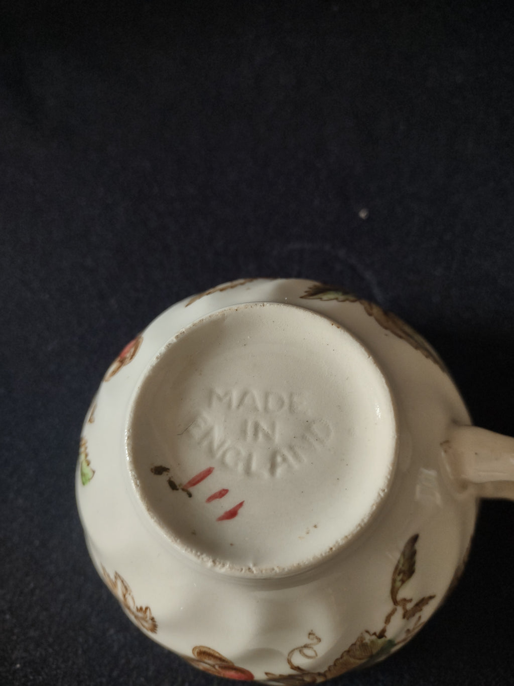 Vintage Johnson Brothers Teacup Saucer Earthenware Harvest Time x 6 (Lot5630)