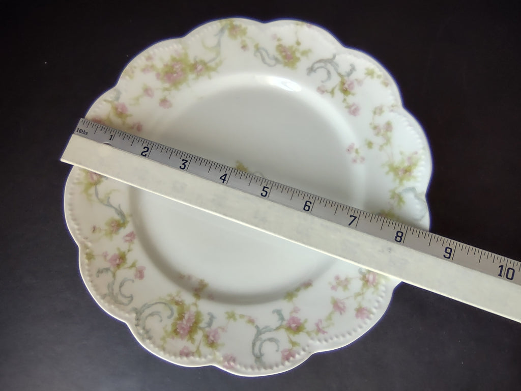 Haviland Limoges 2 x Luncheon Plate Princess Blue Swags (lot 827)