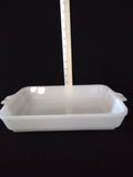 Vintage Glasbake Milk Glass 2 1/2 Qt Casserole Dish Handles (Lot 5519)