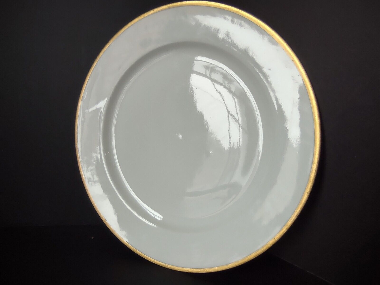M. Redon PL Limoges France Gold Band Trim Salad Luncheon White Plate (lot 665)