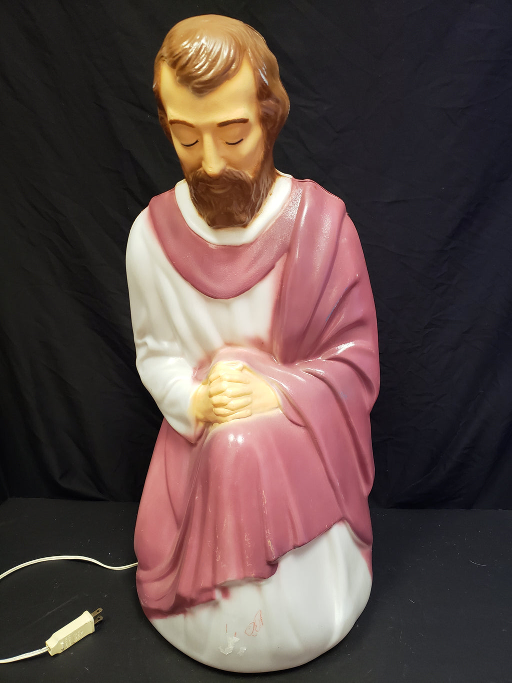 Vintage Christmas Nativity Outdoor Rose Joseph Blow Mold 28" (lot 2252)